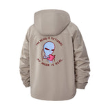 Alien Motif Unisex Full-Zip Printed Waterproof Hooded Windbreaker