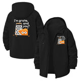 Pun Grater and Cheese Unisex Full-Zip Printed Waterproof Hooded Windbreaker