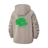 Funny Toad Pun Unisex Full-Zip Printed Waterproof Hooded Windbreaker