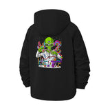Alien Scientist Unisex Full-Zip Printed Waterproof Hooded Windbreaker