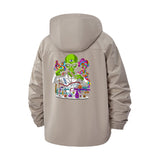 Alien Scientist Unisex Full-Zip Printed Waterproof Hooded Windbreaker
