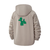 Balloon Dog Graphic Unisex Full-Zip Printed Waterproof Hooded Windbreaker