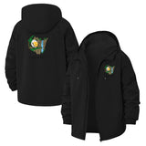 Eggsplosion Unisex Full-Zip Printed Waterproof Hooded Windbreaker