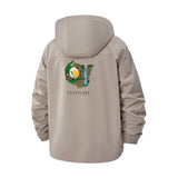 Eggsplosion Unisex Full-Zip Printed Waterproof Hooded Windbreaker