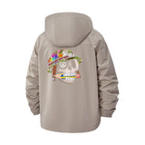 Psychedelic Skull Unisex Full-Zip Printed Waterproof Hooded Windbreaker