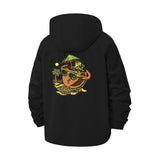 Tropical Beach Vibes Unisex Full-Zip Printed Waterproof Hooded Windbreaker