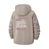 Dog Lover Embrace the Dog Hair Unisex Full-Zip Printed Waterproof Hooded Windbreaker