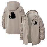 Mystical Cat Unisex Full-Zip Printed Waterproof Hooded Windbreaker