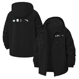 Retro Icons Unisex Full-Zip Printed Waterproof Hooded Windbreaker