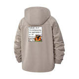 Meme Comic Unisex Full-Zip Printed Waterproof Hooded Windbreaker