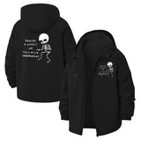 Skeleton Comic Unisex Full-Zip Printed Waterproof Hooded Windbreaker