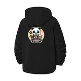 Panda Ramen Unisex Full-Zip Printed Waterproof Hooded Windbreaker