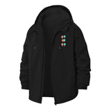 Cute Ice Cream Cone Unisex Full-Zip Printed Waterproof Hooded Windbreaker