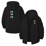 Cute Ice Cream Cone Unisex Full-Zip Printed Waterproof Hooded Windbreaker