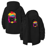 Cute Cartoon Animals Unisex Full-Zip Printed Waterproof Hooded Windbreaker