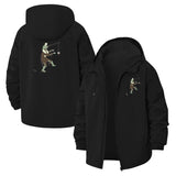 Skeleton Marionette Unisex Full-Zip Printed Waterproof Hooded Windbreaker