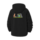 Soccer Animal Characters Unisex Full-Zip Printed Waterproof Hooded Windbreaker