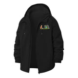 Soccer Animal Characters Unisex Full-Zip Printed Waterproof Hooded Windbreaker