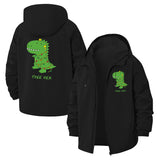 Tree Rex Dinosaur Unisex Full-Zip Printed Waterproof Hooded Windbreaker