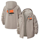 Log Off Meme Unisex Full-Zip Printed Waterproof Hooded Windbreaker