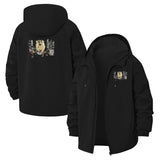 Pug Cityscape Unisex Full-Zip Printed Waterproof Hooded Windbreaker
