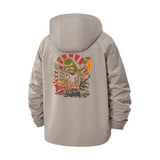 Kaiju Cityscape Unisex Full-Zip Printed Waterproof Hooded Windbreaker