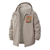 Kaiju Cityscape Unisex Full-Zip Printed Waterproof Hooded Windbreaker