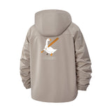 Goose with Bat Meme Unisex Full-Zip Printed Waterproof Hooded Windbreaker