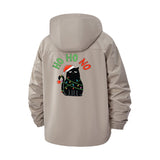 Holiday Humor Unisex Full-Zip Printed Waterproof Hooded Windbreaker