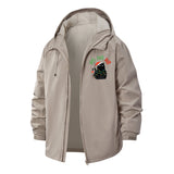 Holiday Humor Unisex Full-Zip Printed Waterproof Hooded Windbreaker