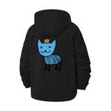 Royal Cat Unisex Full-Zip Printed Waterproof Hooded Windbreaker