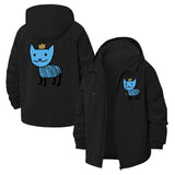 Royal Cat Unisex Full-Zip Printed Waterproof Hooded Windbreaker