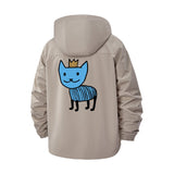 Royal Cat Unisex Full-Zip Printed Waterproof Hooded Windbreaker