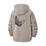 Party Rhino Unisex Full-Zip Printed Waterproof Hooded Windbreaker