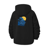 Moonlit Trash Raccoon Unisex Full-Zip Printed Waterproof Hooded Windbreaker
