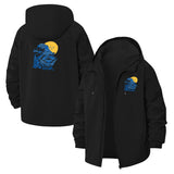 Moonlit Trash Raccoon Unisex Full-Zip Printed Waterproof Hooded Windbreaker
