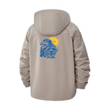 Moonlit Trash Raccoon Unisex Full-Zip Printed Waterproof Hooded Windbreaker