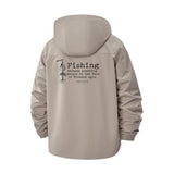 Fishing Enthusiast Unisex Full-Zip Printed Waterproof Hooded Windbreaker