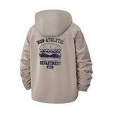 Non-Athletic Department Unisex Full-Zip Printed Waterproof Hooded Windbreaker