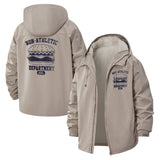 Non-Athletic Department Unisex Full-Zip Printed Waterproof Hooded Windbreaker