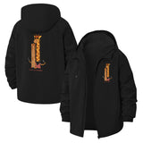 Giraffe Learning Books Unisex Full-Zip Printed Waterproof Hooded Windbreaker