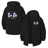 Surreal Alien Cat Unisex Full-Zip Printed Waterproof Hooded Windbreaker