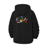 Craft Supplies Unisex Full-Zip Printed Waterproof Hooded Windbreaker