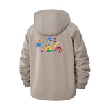 Craft Supplies Unisex Full-Zip Printed Waterproof Hooded Windbreaker