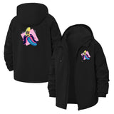 Retro Smiley Banana Unisex Full-Zip Printed Waterproof Hooded Windbreaker