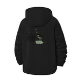 Heron Illustration Unisex Full-Zip Printed Waterproof Hooded Windbreaker