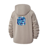 Anime Eyes Unisex Full-Zip Printed Waterproof Hooded Windbreaker