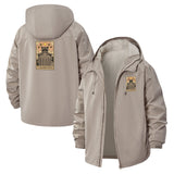 Tarot Panda Unisex Full-Zip Printed Waterproof Hooded Windbreaker