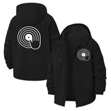 Turntable Graphic Unisex Full-Zip Printed Waterproof Hooded Windbreaker