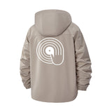 Turntable Graphic Unisex Full-Zip Printed Waterproof Hooded Windbreaker